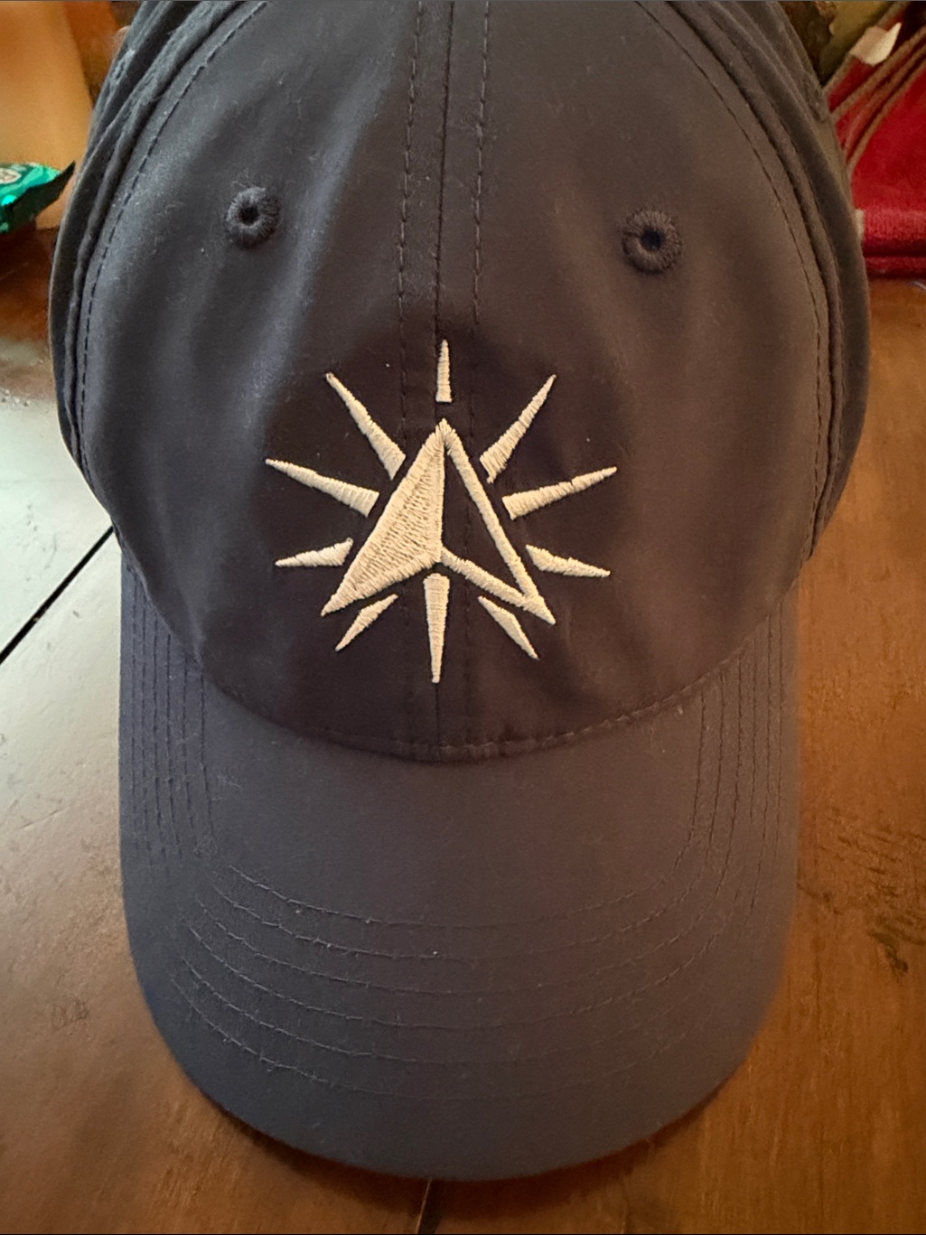 Navy Baseball Cap With White Embroidered Star Logo